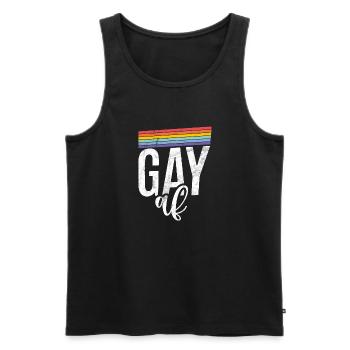 Gay Gifts - Männer Premium Bio Tank Top - Schwarz - Vorne - Michal (187cm)