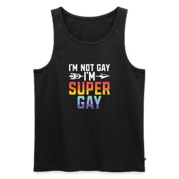 Gay Gifts - Männer Premium Bio Tank Top - Schwarz - Vorne - Michal (187cm)