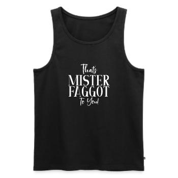 Gay Gifts - Männer Premium Bio Tank Top - Schwarz - Vorne - Michal (187cm)