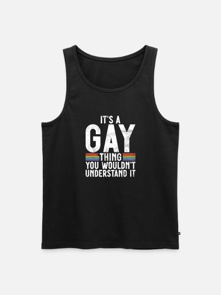 Cadeaux gays - Débardeur bio Premium Homme - noir
