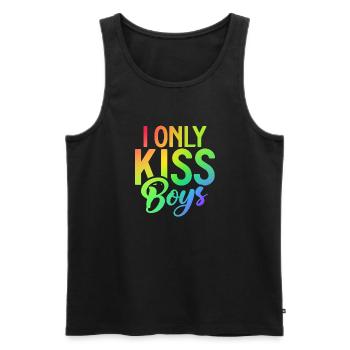 Gay Gifts - Männer Premium Bio Tank Top - Schwarz - Vorne - Michal (187cm)