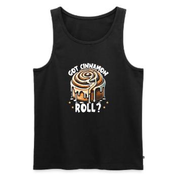 Idée cadeau Cannamon Rolls Candy Baker - Débardeur bio Premium Homme - noir - Devant - Michal (187cm)
