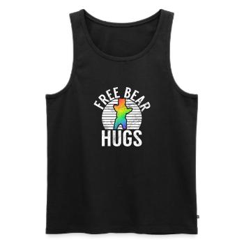 Gay Gifts - Männer Premium Bio Tank Top - Schwarz - Vorne - Michal (187cm)