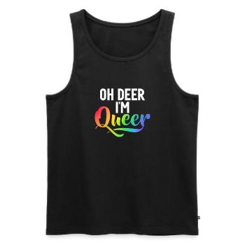 Gay Gifts - Männer Premium Bio Tank Top - Schwarz - Vorne - Michal (187cm)