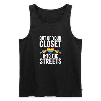 Gay Gifts - Männer Premium Bio Tank Top - Schwarz - Vorne - Michal (187cm)