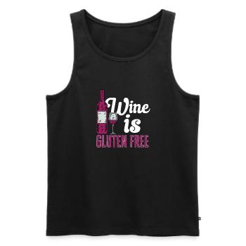 Gluten Free Gluten Intolerance - Men's Premium Organic Tank Top - black - Front - AI Model Male 178 light (178cm)