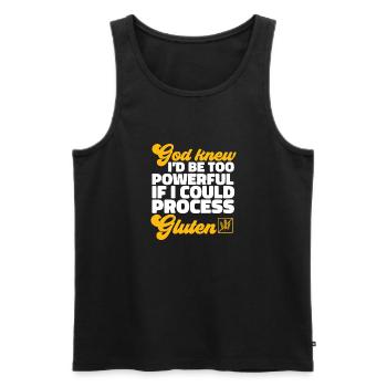 Gluten Free Gluten Intolerance - Men's Premium Organic Tank Top - black - Front - AI Model Male 178 light (178cm)