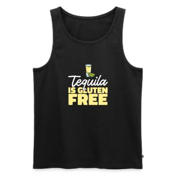 Gluten Free Gluten Intolerance - Men's Premium Organic Tank Top - black - Front - AI Model Male 178 light (178cm)
