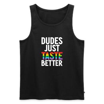 Gay Gifts - Männer Premium Bio Tank Top - Schwarz - Vorne - Michal (187cm)