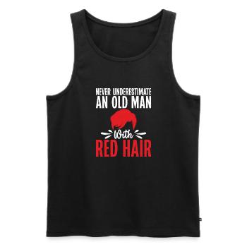 Redhead Gifts - Männer Premium Bio Tank Top - Schwarz - Vorne - Michal (187cm)