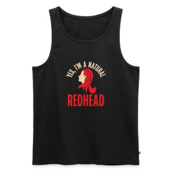 Redhead Gifts - Männer Premium Bio Tank Top - Schwarz - Vorne - Michal (187cm)