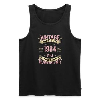40th Birthday Vintage 1984 Classic Birthday 40 Yea - Men's Premium Organic Tank Top - black - Front - Michal (187cm)