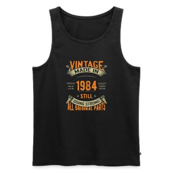 40th Birthday Vintage 1984 Classic Birthday 40 Yea - Men's Premium Organic Tank Top - black - Front - Michal (187cm)