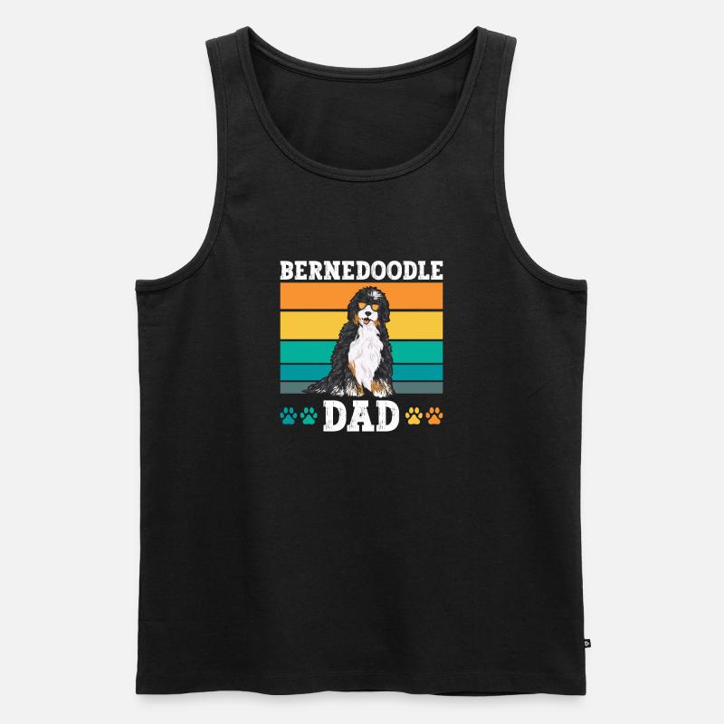 Bernedoodle Hund - Männer Premium Bio Tank Top - Schwarz