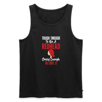 Redhead Gifts - Männer Premium Bio Tank Top - Schwarz - Vorne - Michal (187cm)