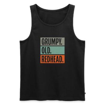 Redhead Gifts - Männer Premium Bio Tank Top - Schwarz - Vorne - Michal (187cm)
