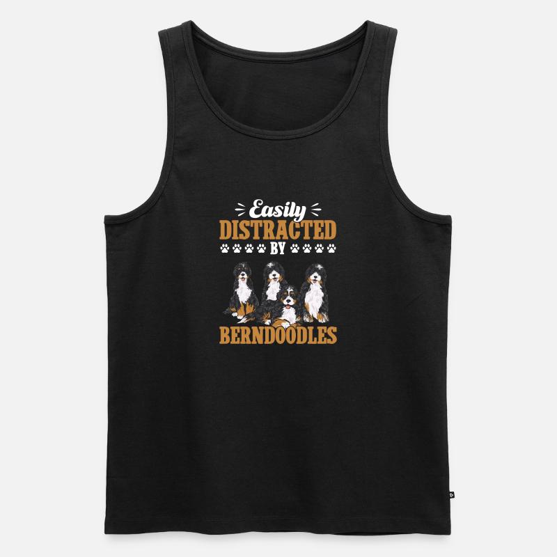 Bernedoodle Hund - Männer Premium Bio Tank Top - Schwarz