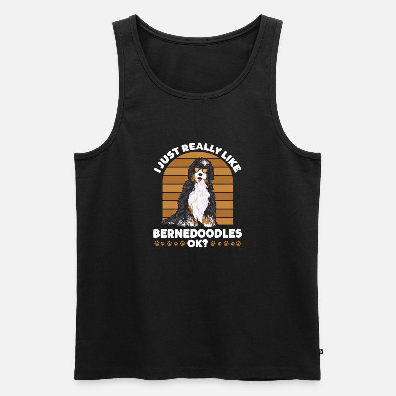Bernedoodle Hund - Männer Premium Bio Tank Top - Schwarz
