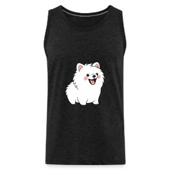 Spitz - Männer Premium Bio Tank Top - Anthrazit - Vorne - Alexander (188cm)