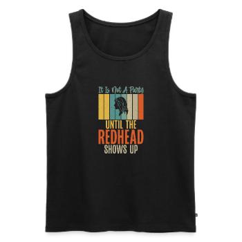 Redhead Gifts - Männer Premium Bio Tank Top - Schwarz - Vorne - Michal (187cm)