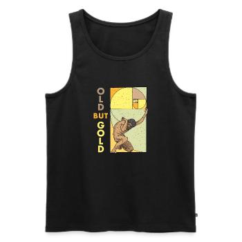 Geometrie Goldener Schnitt Fibonacci Spirale - Männer Premium Bio Tank Top - Schwarz - Vorne - AI Model Male 178 light (178cm)