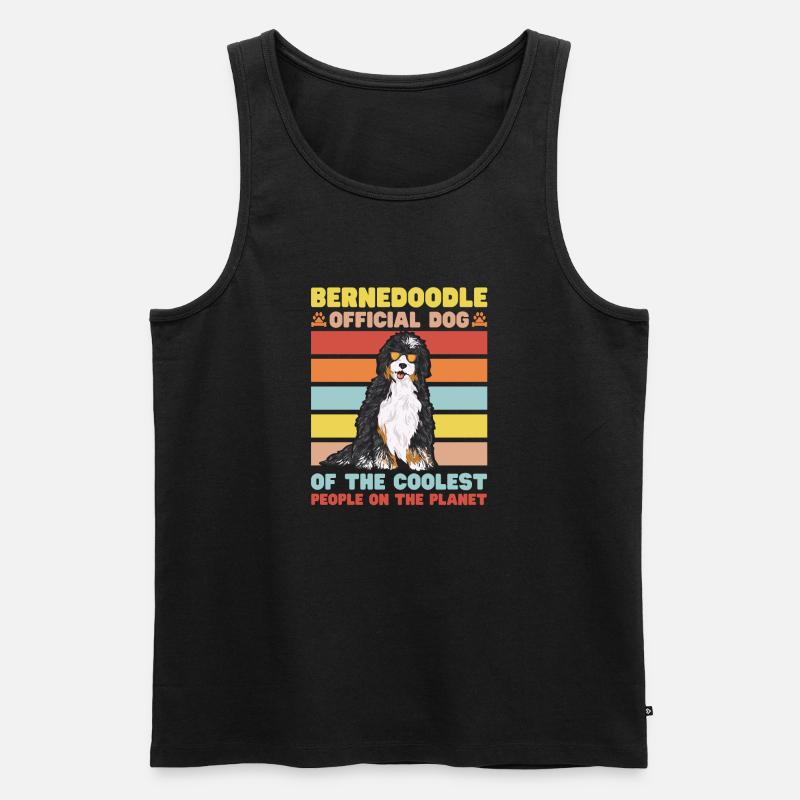 Bernedoodle Hund - Männer Premium Bio Tank Top - Schwarz