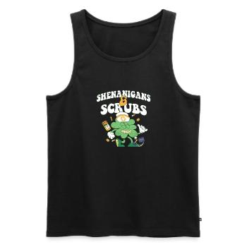 Shenanigans & Scrubs ER Nurse Physician St. - Männer Premium Bio Tank Top - Schwarz - Vorne - AI Model Male 178 light (178cm)
