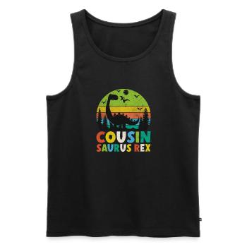 Cadeaux Cousin - Débardeur bio Premium Homme - noir - Devant - Michal (187cm)