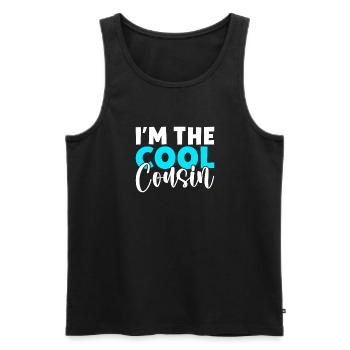 Cadeaux Cousin - Débardeur bio Premium Homme - noir - Devant - Michal (187cm)
