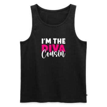 Cadeaux Cousin - Débardeur bio Premium Homme - noir - Devant - Michal (187cm)