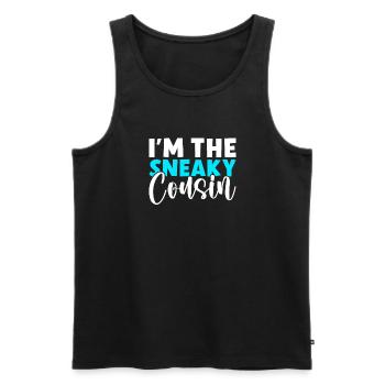 Cadeaux Cousin - Débardeur bio Premium Homme - noir - Devant - Michal (187cm)