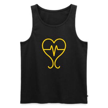 endometriosis - Men's Premium Organic Tank Top - black - Front - AI Model Male 178 light (178cm)