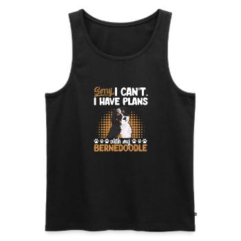 Bernedoodle Dog - Men's Premium Organic Tank Top - black - Front - AI Model Male 178 light (178cm)