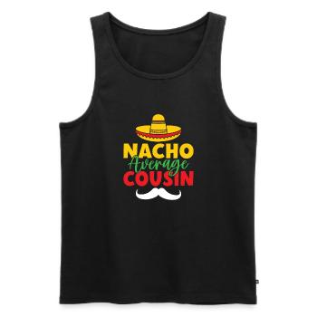Cousin Gifts - Men's Premium Organic Tank Top - black - Front - Michal (187cm)
