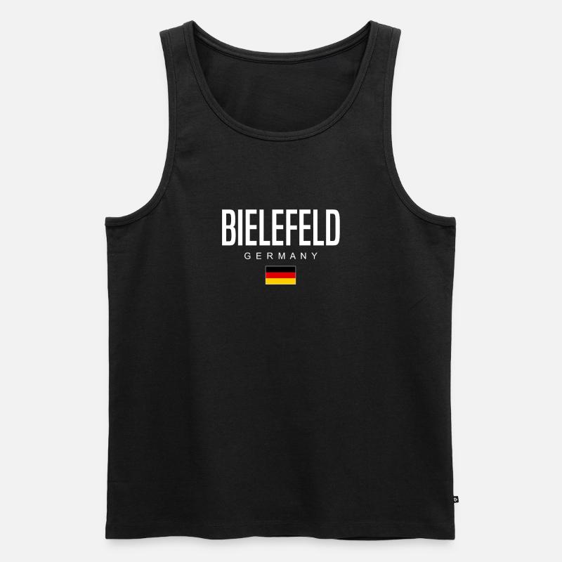 Bielefeld - Männer Premium Bio Tank Top - Schwarz