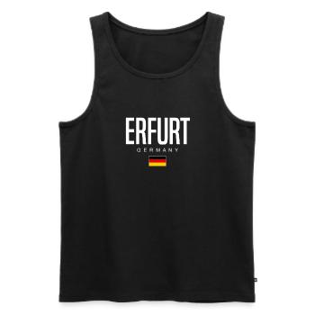 Erfurt - Männer Premium Bio Tank Top - Schwarz - Vorne - AI Model Male 178 light (178cm)