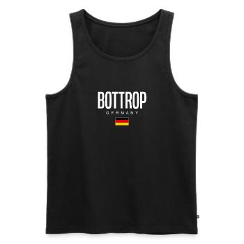 Bottrop - Männer Premium Bio Tank Top - Schwarz - Vorne - Michal (187cm)