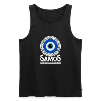 Flagge Griechenland National Balkan Korfu Athen - Männer Premium Bio Tank Top - Schwarz - Vorne - Michal (187cm)