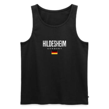 Hildesheim - Débardeur bio Premium Homme - noir - Devant - AI Model Male 178 light (178cm)