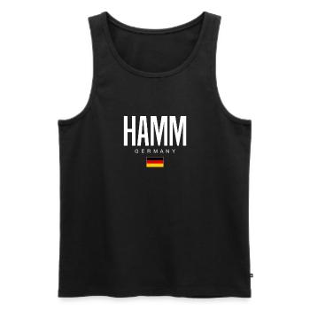 Hamm - Männer Premium Bio Tank Top - Schwarz - Vorne - Michal (187cm)