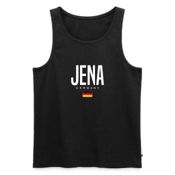Jena - Men's Premium Organic Tank Top - black - Front - AI Model Male 178 light (178cm)