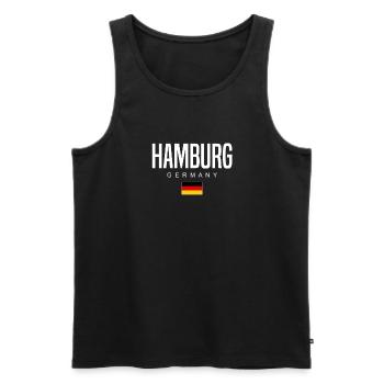 Hambourg - Débardeur bio Premium Homme - noir - Devant - Michal (187cm)