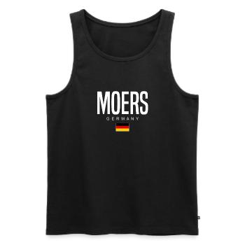 Moers (en anglais seulement) - Débardeur bio Premium Homme - noir - Devant - Michal (187cm)