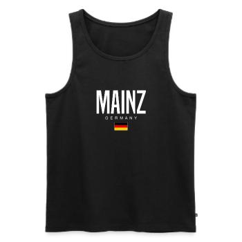 Mainz - Männer Premium Bio Tank Top - Schwarz - Vorne - Michal (187cm)