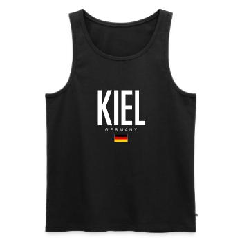 Quille - Débardeur bio Premium Homme - noir - Devant - Michal (187cm)