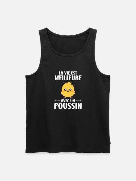 Humour petit poussin - Débardeur bio Premium Homme - noir