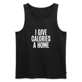 Cadeaux de graisse drôles - Débardeur bio Premium Homme - noir - Devant - Michal (187cm)