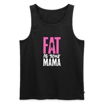 Funny Fat Gifts - Men's Premium Organic Tank Top - black - Front - Michal (187cm)