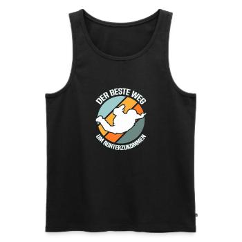 Fallschirmspringen Fallschirmspringer - Männer Premium Bio Tank Top - Schwarz - Vorne - Michal (187cm)