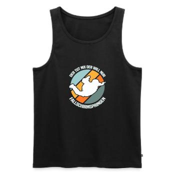 Skydiving Skydiver - Men's Premium Organic Tank Top - black - Front - Michal (187cm)